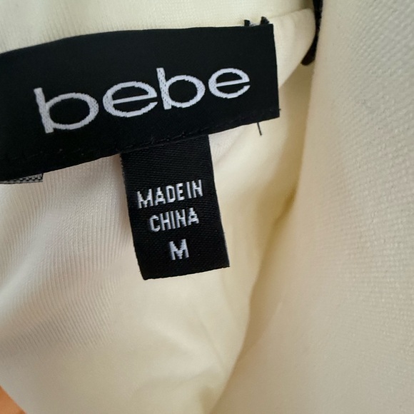 bebe Y2k Cream Ruched Mini Dress - Picture 3 of 3